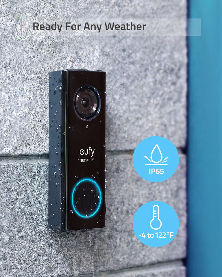 eufy 2K Video Doorbell Dual Camera (Wired) HDR Smart Ring w/Chime