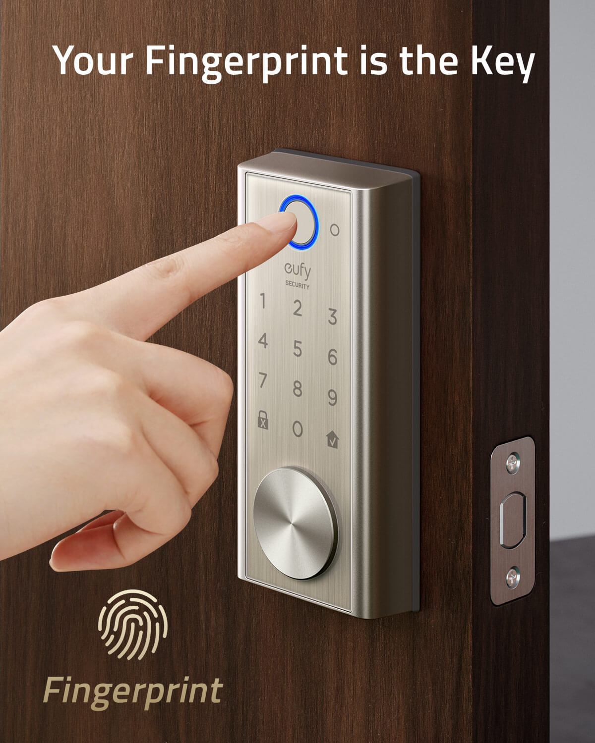 eufy security Smart Lock Touch &amp; Wi-Fieufy smart lock Touch &amp; Wi-Fi nickel