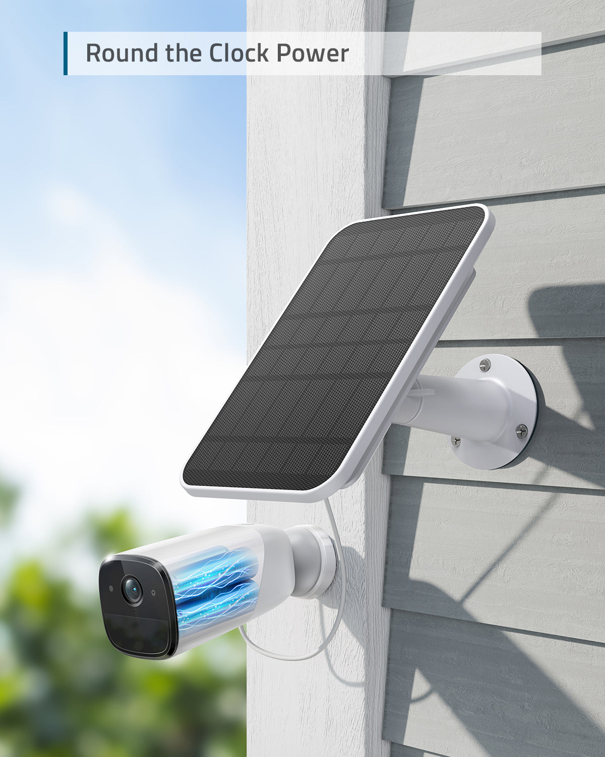 outdoor security camera solar panel