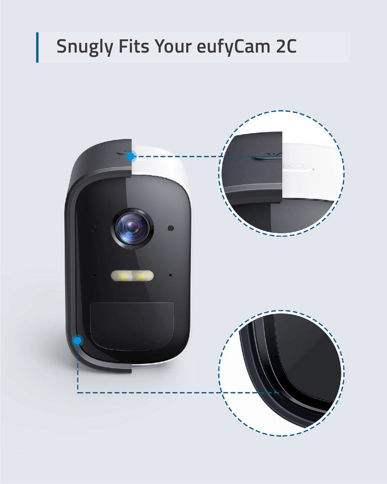 Eufy Security eufyCam 2C Skin (2-Pack), Protective Silicone Casing for eufyCam 2C, Easy to Install, Protection Against UV Rays and Rain