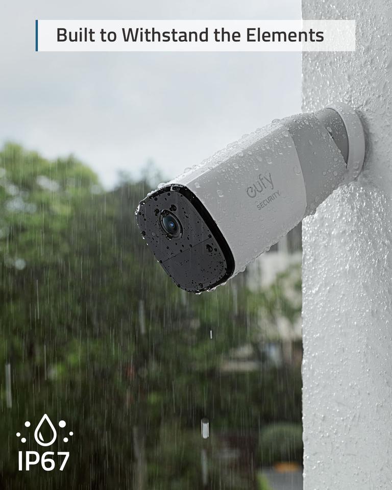 eufy Security Outdoor Cam E220, All-in-One Outdoor Security Camera with 2K  Resolution, Spotlight, Color Night Vision, No Monthly Fees, Wired Camera